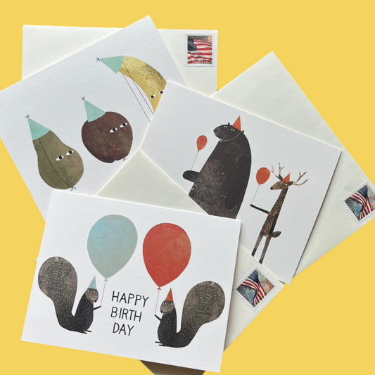 Kid Birthday Card Set – 3 Cards Per Year