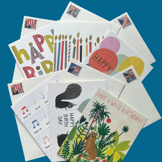 All Ages Birthday Card Set - 6 Cards Per Year